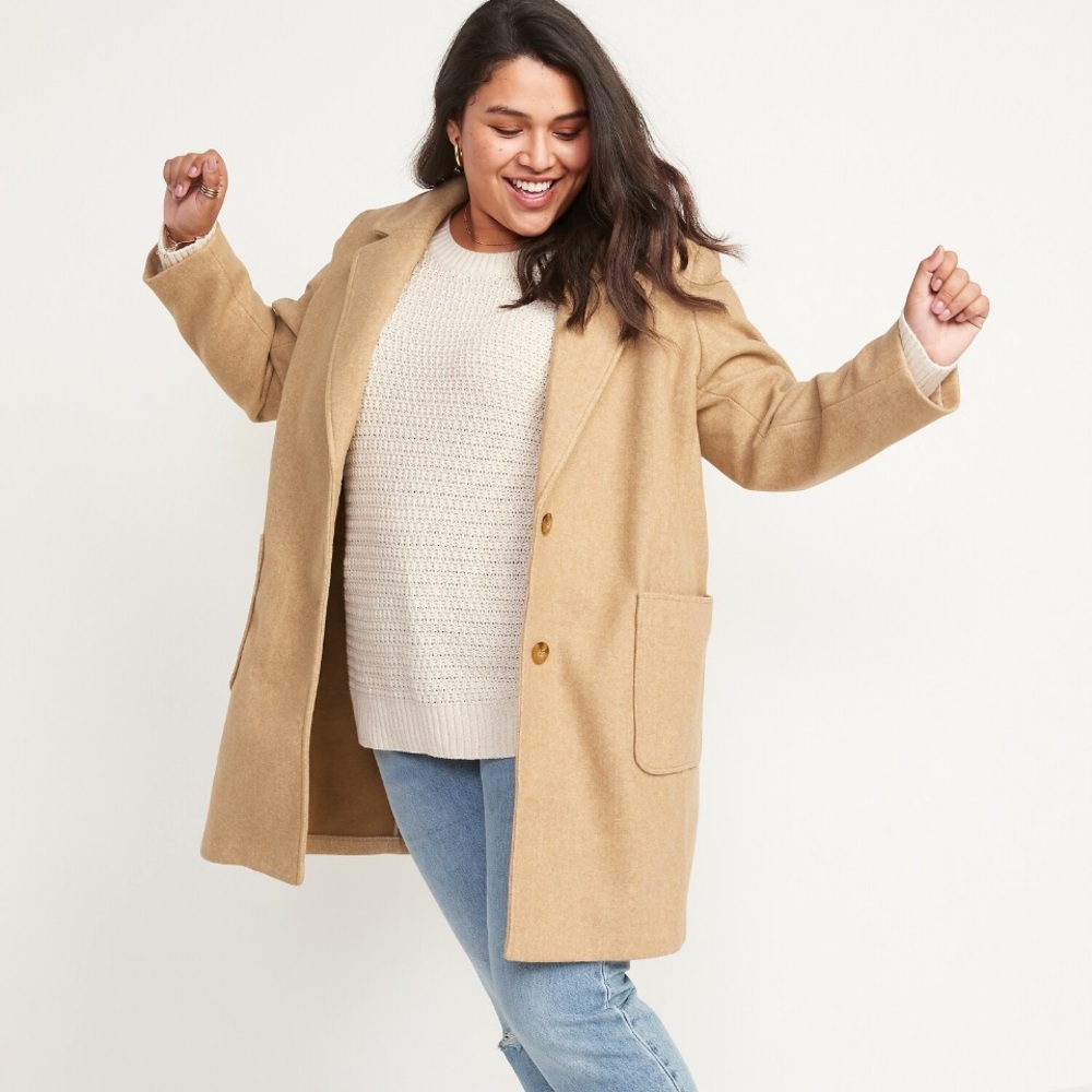 Women's Tan Coat - Picture 6 of 7